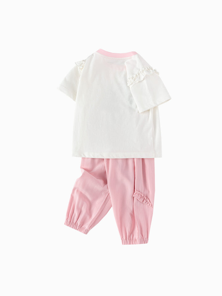 Off-white Baby Unisex Knit Short Sleeve Suit