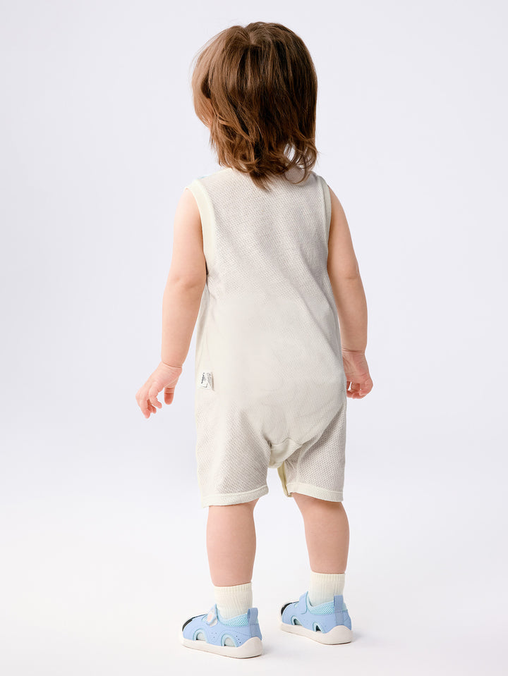 Cream White Baby Unisex Knitted Jumpsuit