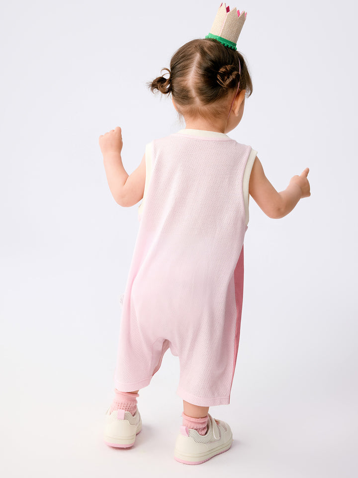 Visions Pink Baby Unisex Knitted Jumpsuit