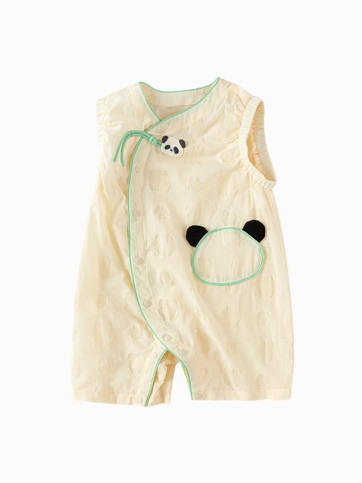 White Baby Unisex Woven Jumpsuit