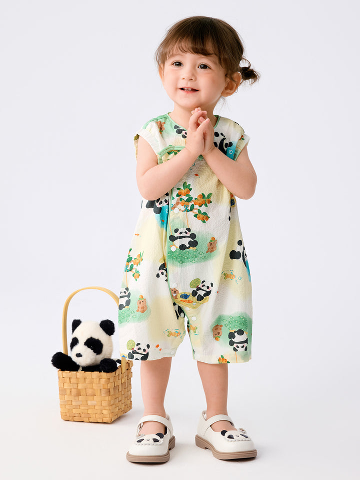 Green Baby Unisex Woven Jumpsuit