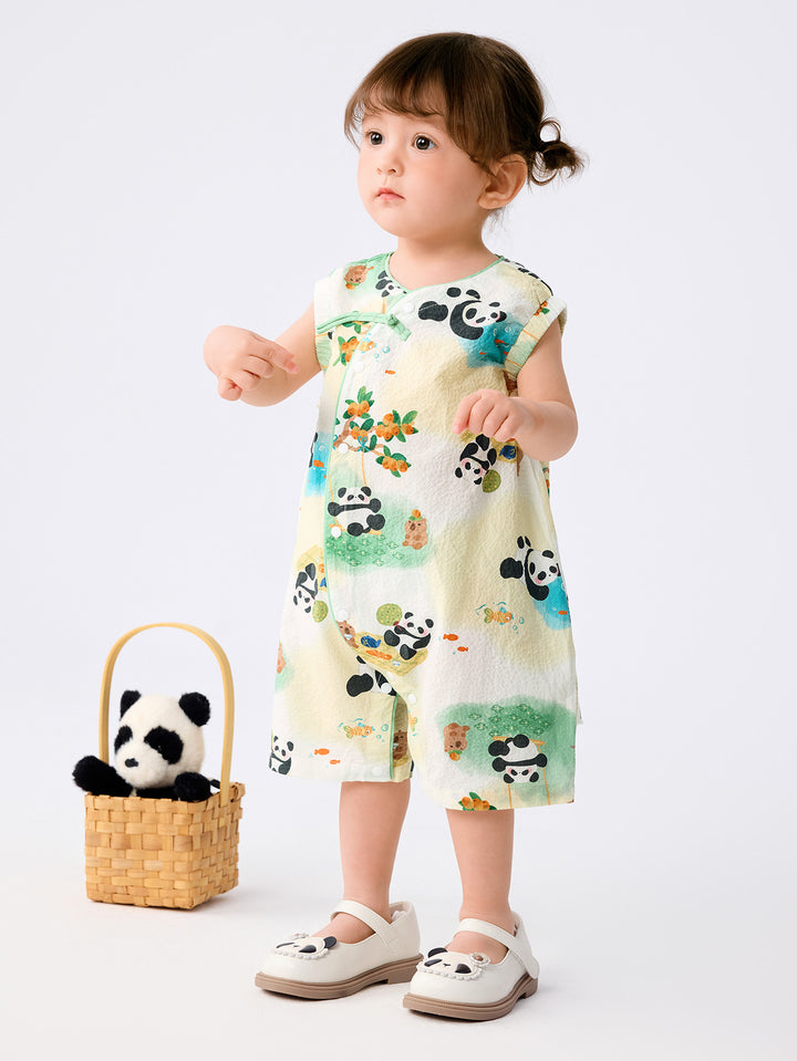 Green Baby Unisex Woven Jumpsuit