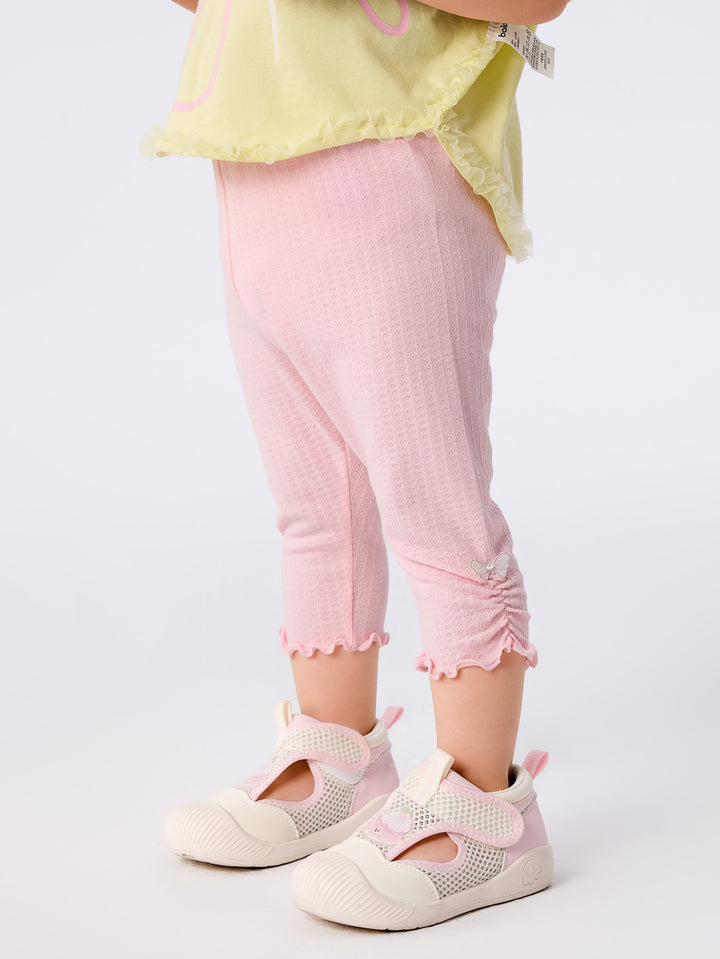 Visions Pink Baby Girl Base Cropped Trousers