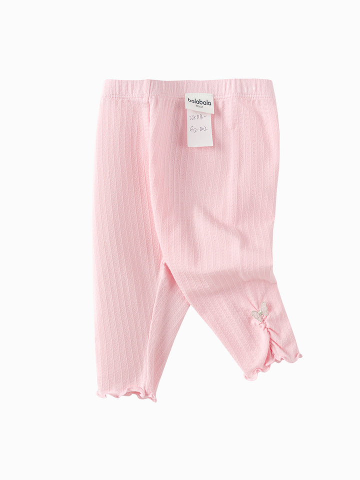 Visions Pink Baby Girl Base Cropped Trousers