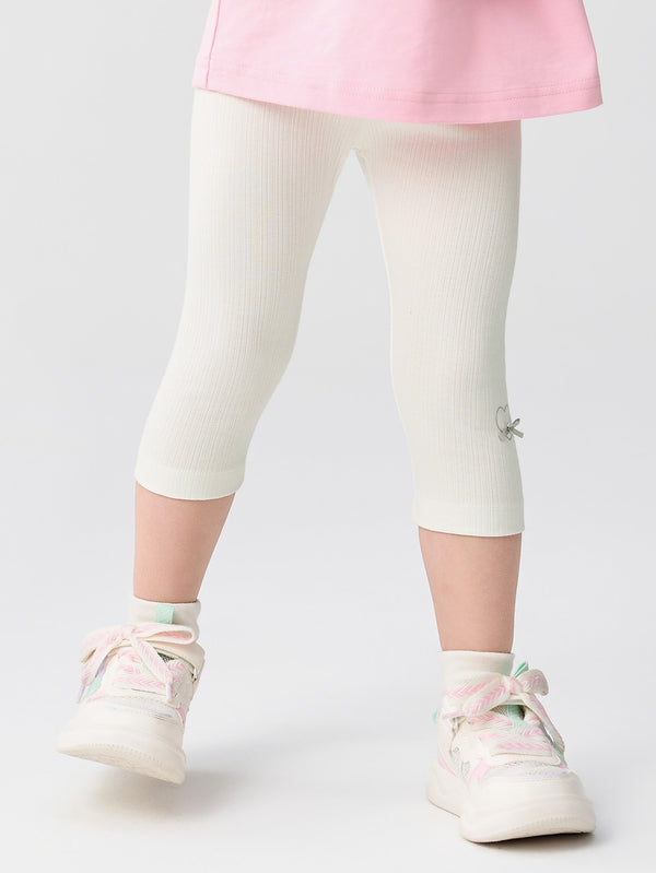 Off-White Baby Girl Base Cropped Trousers