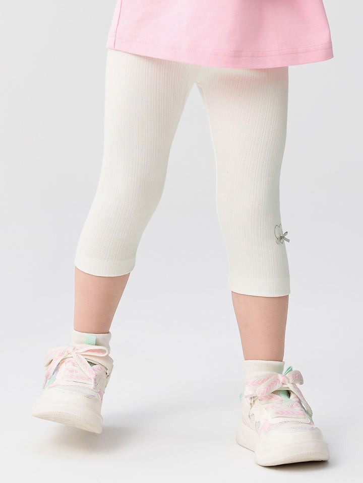 Off-White Baby Girl Base Cropped Trousers