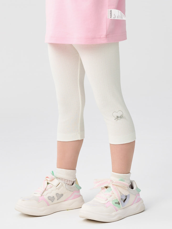 Off-White Baby Girl Base Cropped Trousers