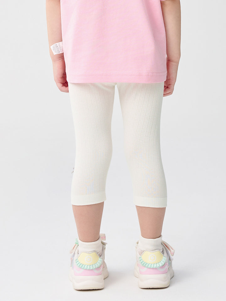 Off-White Baby Girl Base Cropped Trousers