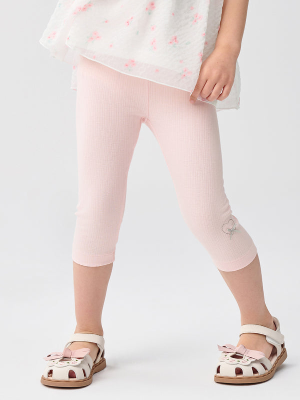 Pink Baby Girl Base Cropped Trousers