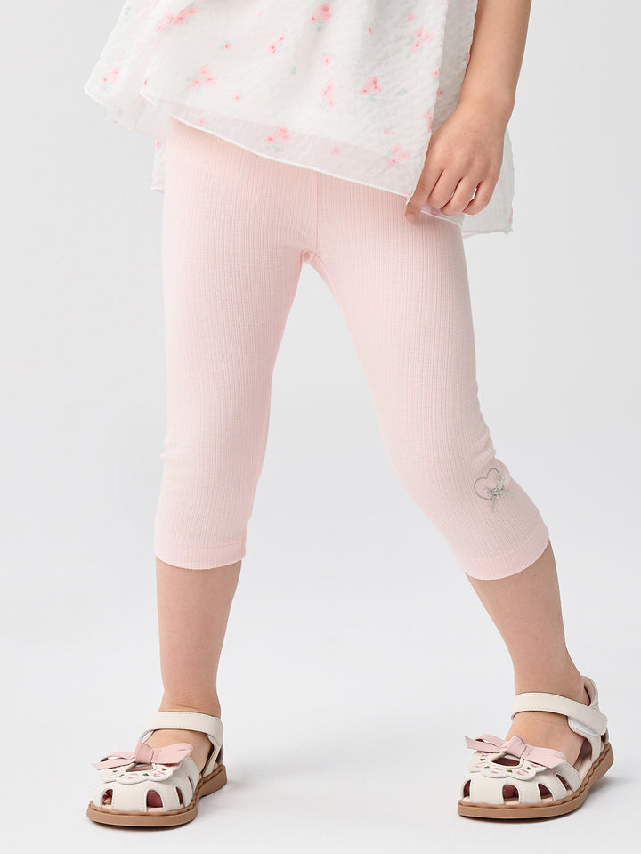 Pink Baby Girl Base Cropped Trousers