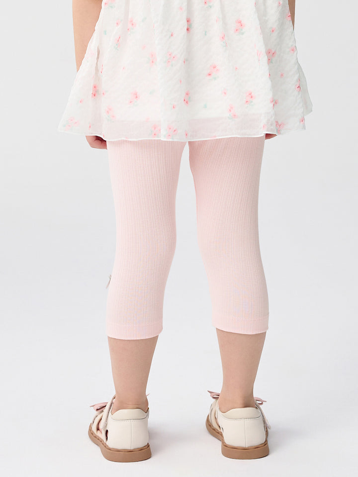 Pink Baby Girl Base Cropped Trousers