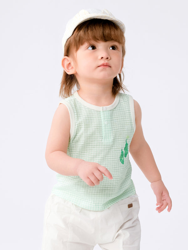 White Green Baby Unisex Underwear Suit With Other Tops