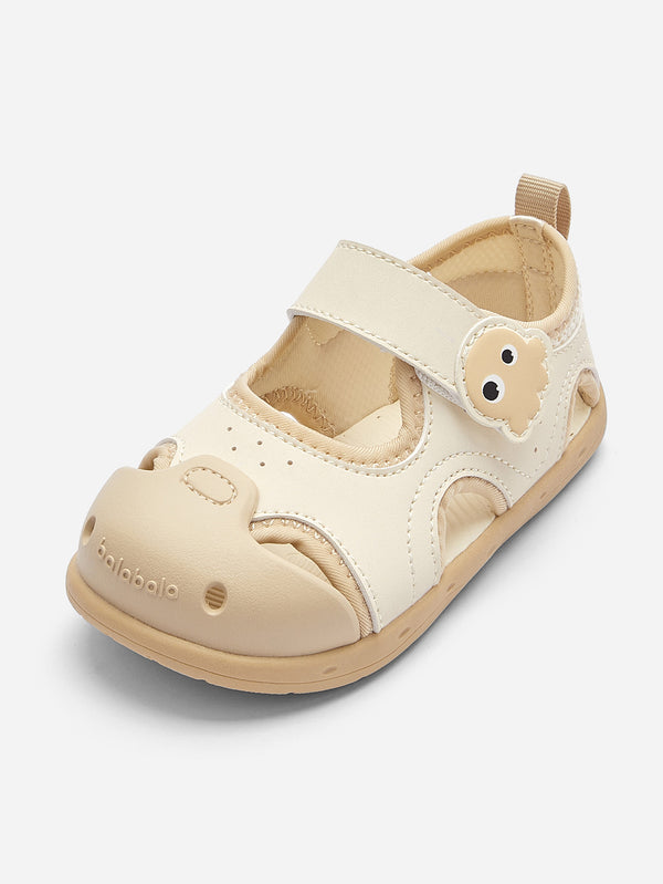 Beige Baby Girl Sports Sandals