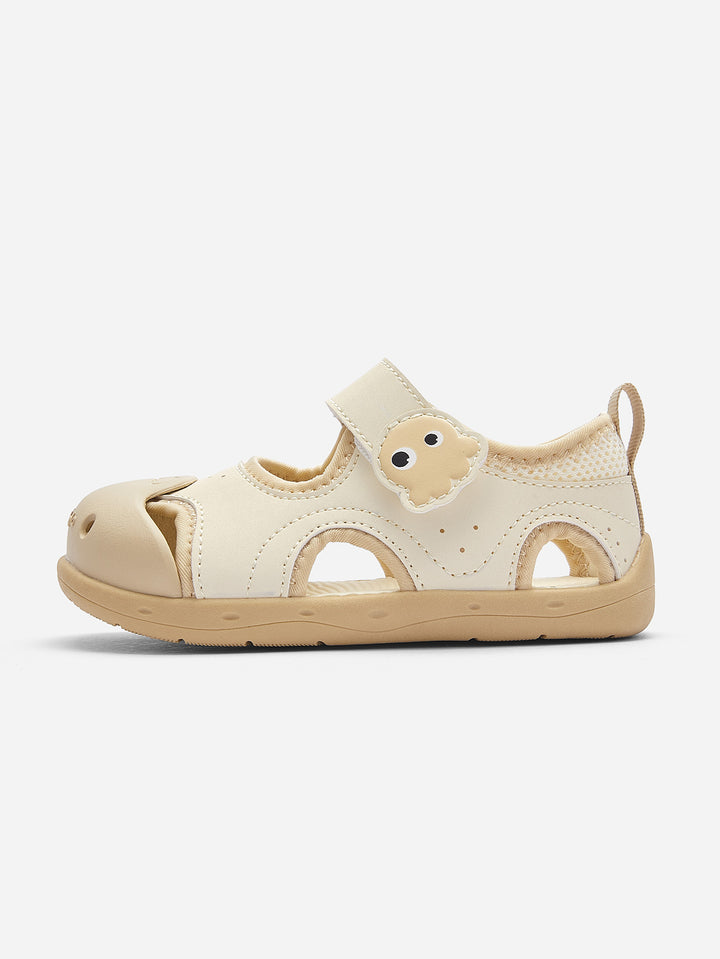 Beige Baby Girl Sports Sandals