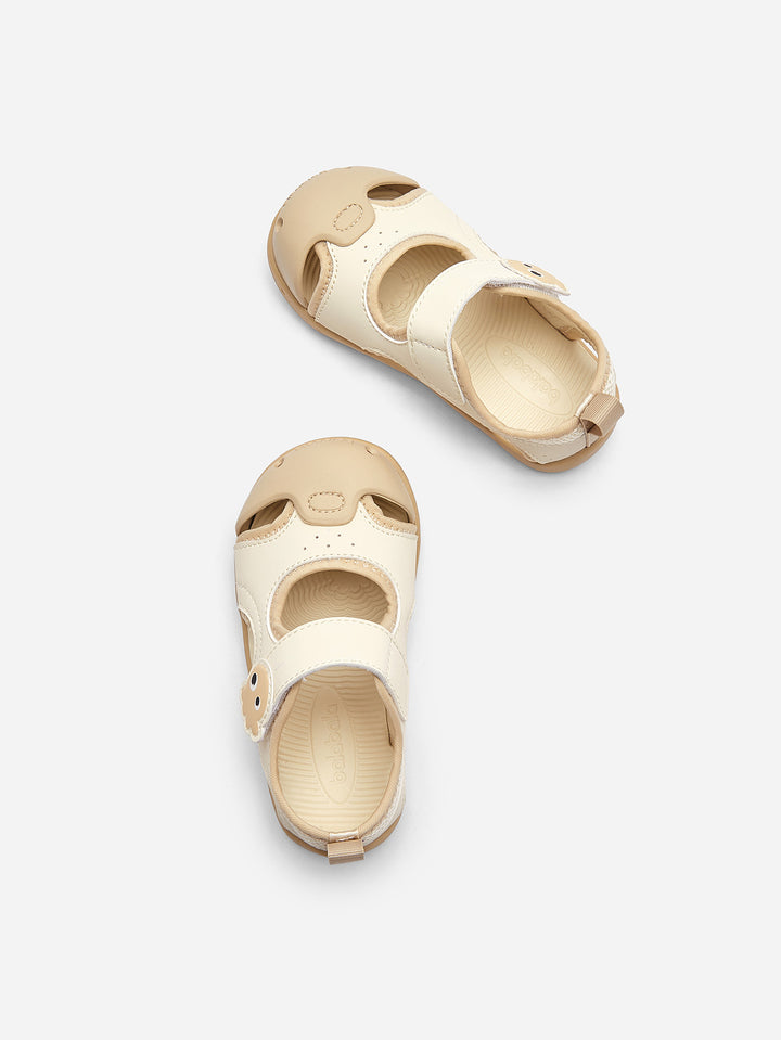 Beige Baby Girl Sports Sandals