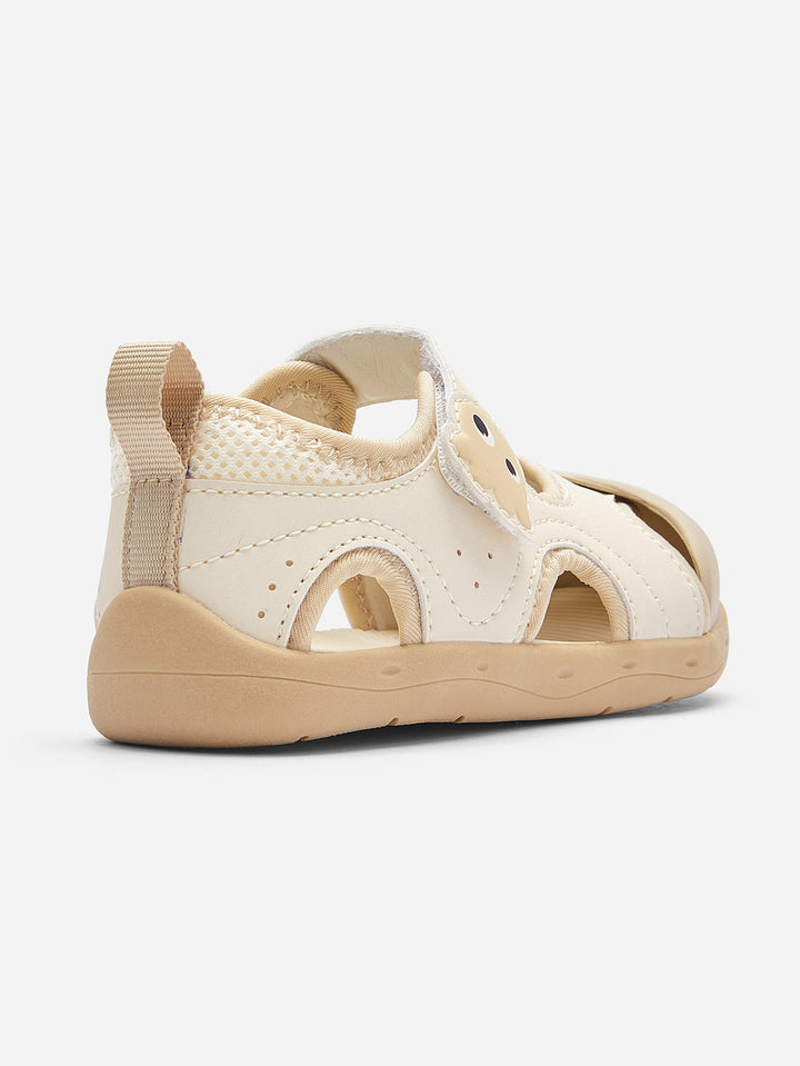 Beige Baby Girl Sports Sandals