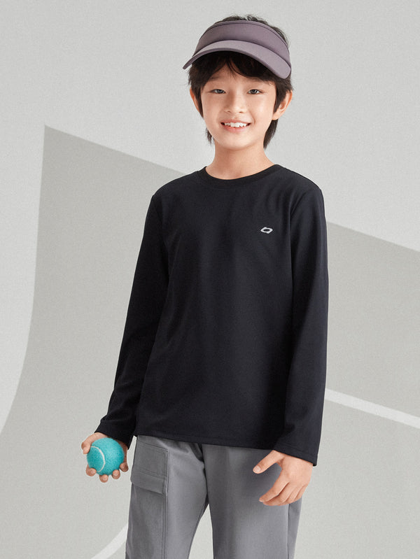 Boy Kids Black Long Sleeve T-Shirt