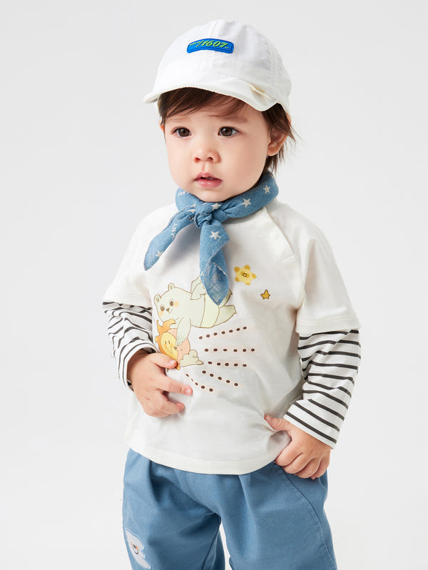 Unisex Baby Off-White Long Sleeve T-Shirt