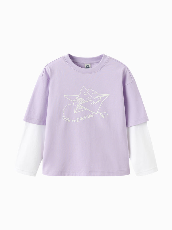 T-shirt unisexe à manches longues violet BP