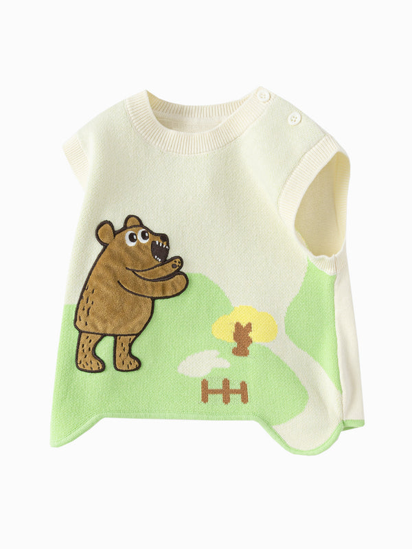 Boy Baby Clothes Animal Green Hue Vest