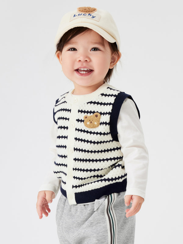 Boy Baby Clothes Stripe Blue Hue Vest