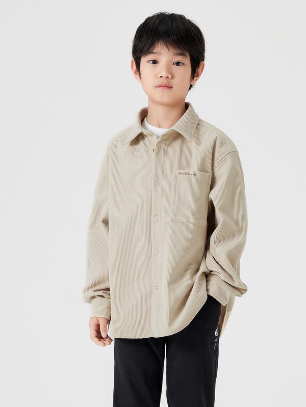 Boy Trend Scenarios Letter White Long Sleeve Shirt