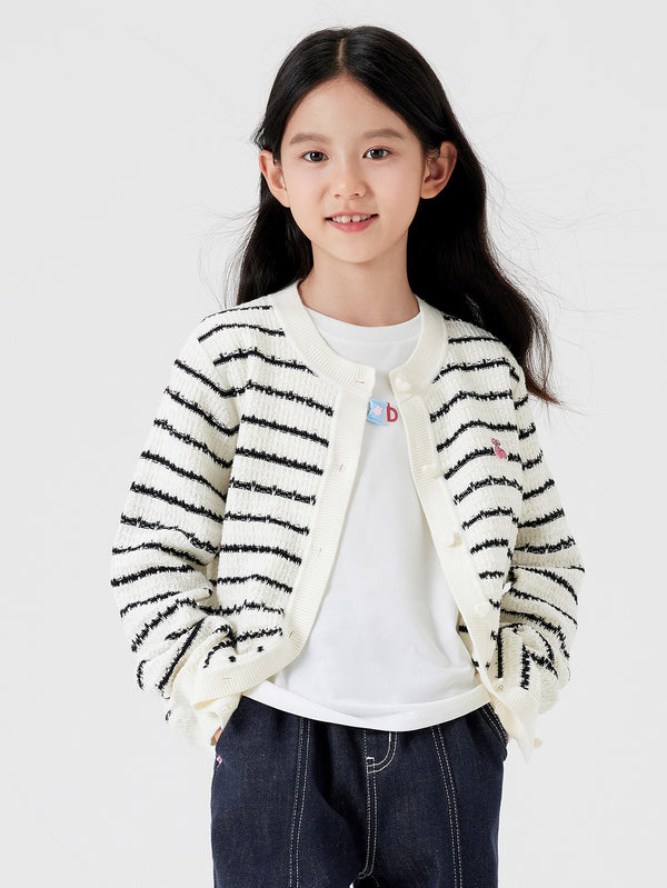 Girl Trend Scenarios Stripes White Black Hue Sweater