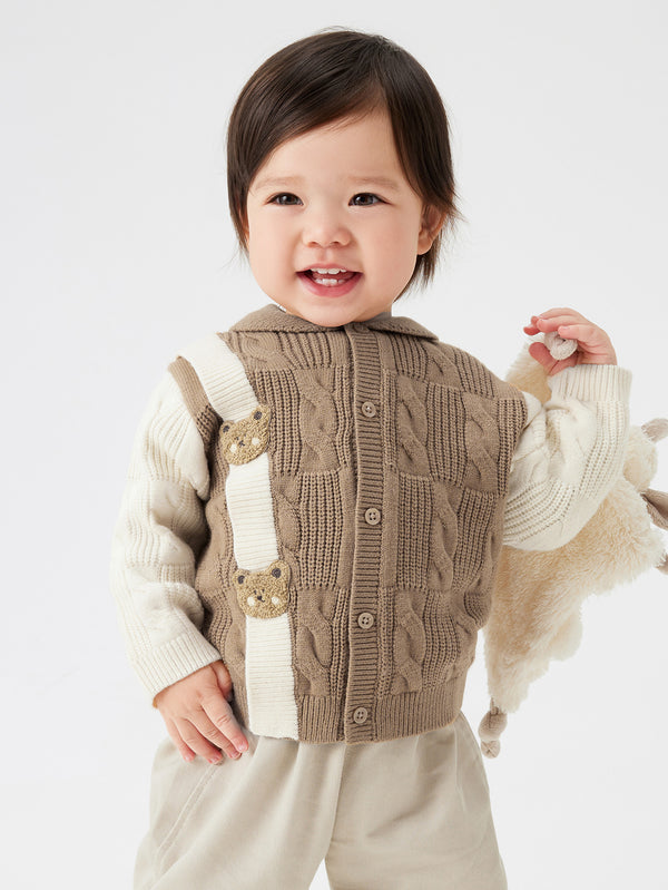 Unisex Baby Light Tan Sweater