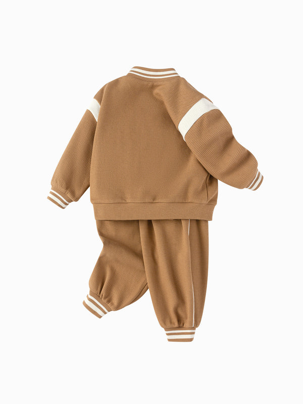 Unisex Baby Sun and moon Light Tan Long Sleeve Set