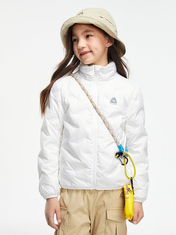 Unisex Kids Raw White Down Jacket