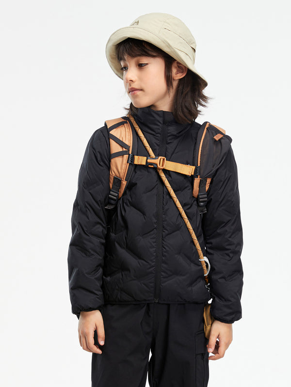 Unisex Kids Black Down Jacket