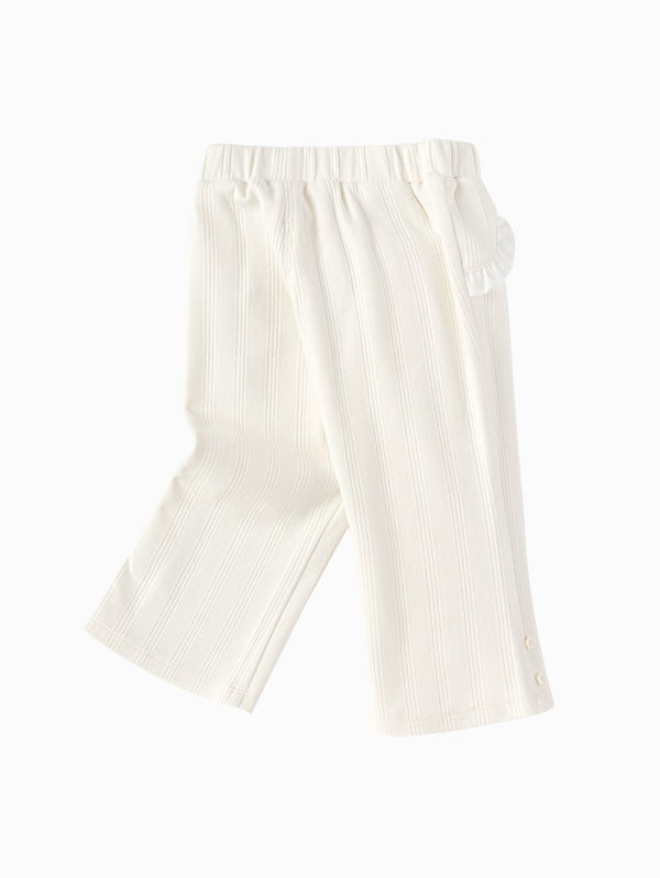 Girl Baby Cream White Trousers