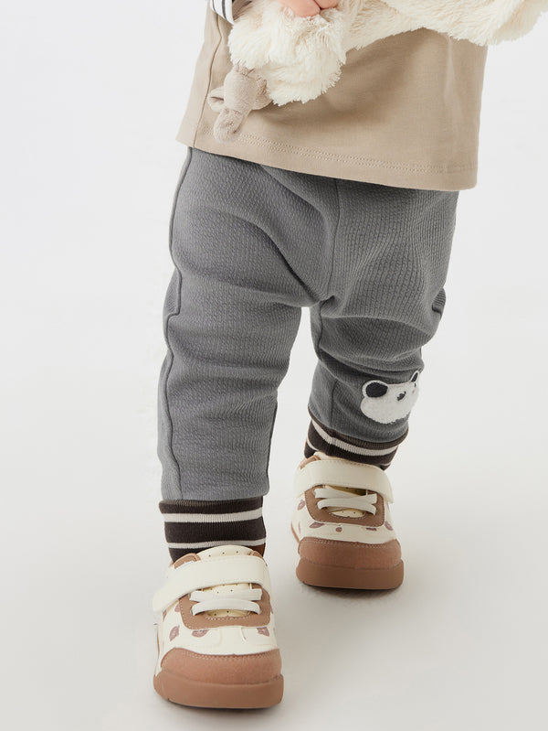 Unisex Baby Panda Morning Gray Trousers