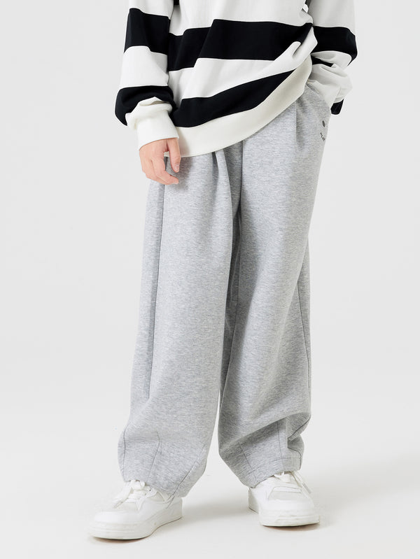 Unisex Trend Scenarios Letter Light Gray Trousers