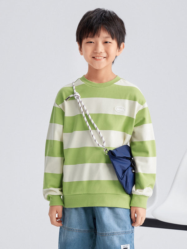 Boy Trend Scenarios Letter White Green Hue Hoody