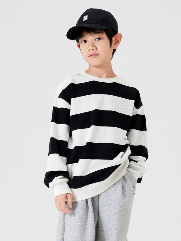 Boy Trend Scenarios Letter Black White Hue Hoody