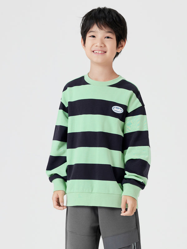 Boy Trend Scenarios Letter Black Green Hue Hoody