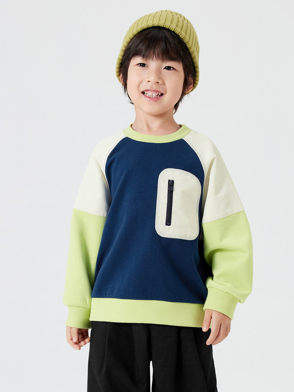 Sweat à capuche unisexe tendance blanc et vert