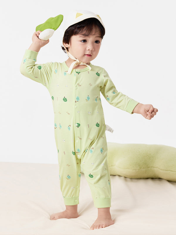 Unisex Baby Animal, star Green Hue Underwear Jumpsuit