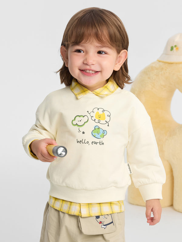 بالابالا للجنسين ، قميص وذرن طويل الأكمام