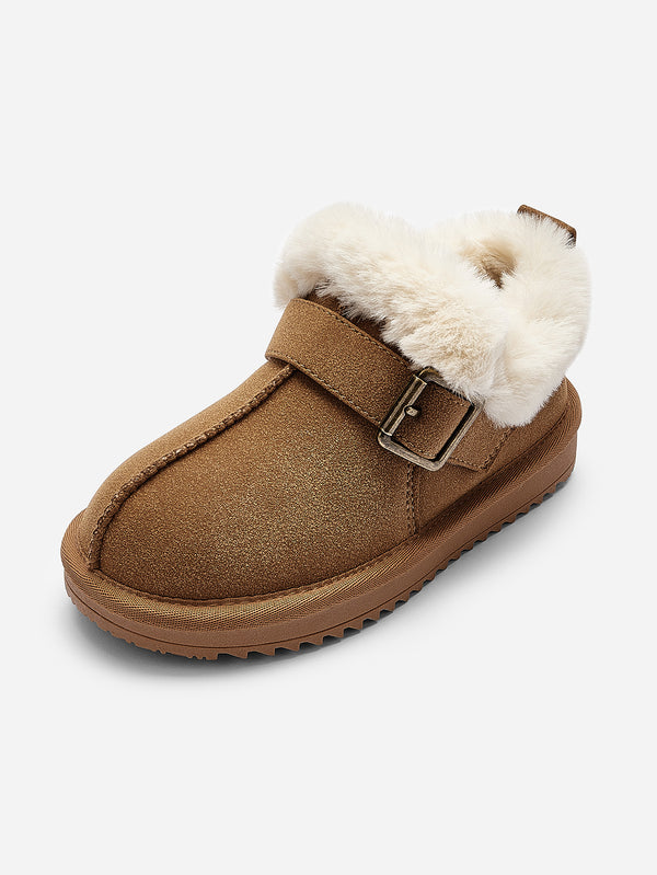 Bottes de neige d'hiver chaudes en fausse fourrure pour enfants Balabala, mini bottes confortables pour tout-petits garçons et filles 