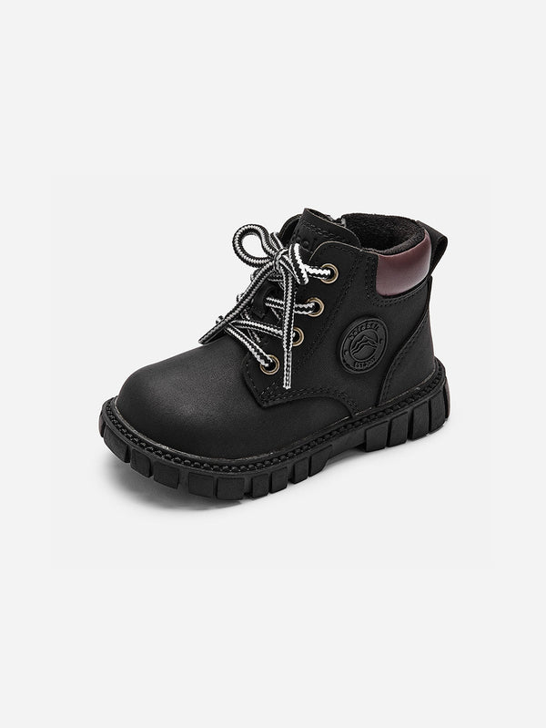 Balabala Baby Jungen Herbst und Winter Modische High-Top Verdickte Warme Kinderstiefel mit Rutschfester Sohle