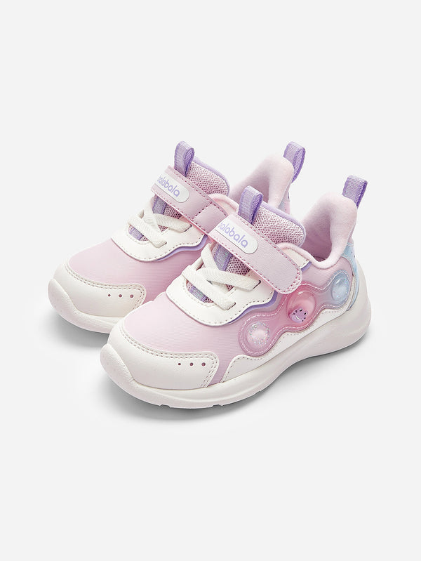 Balabala Bébé Filles Printemps et Automne Chaussures de Sport Mignonnes et Confortables Chaussures Antidérapantes pour Tout-Petits Rose