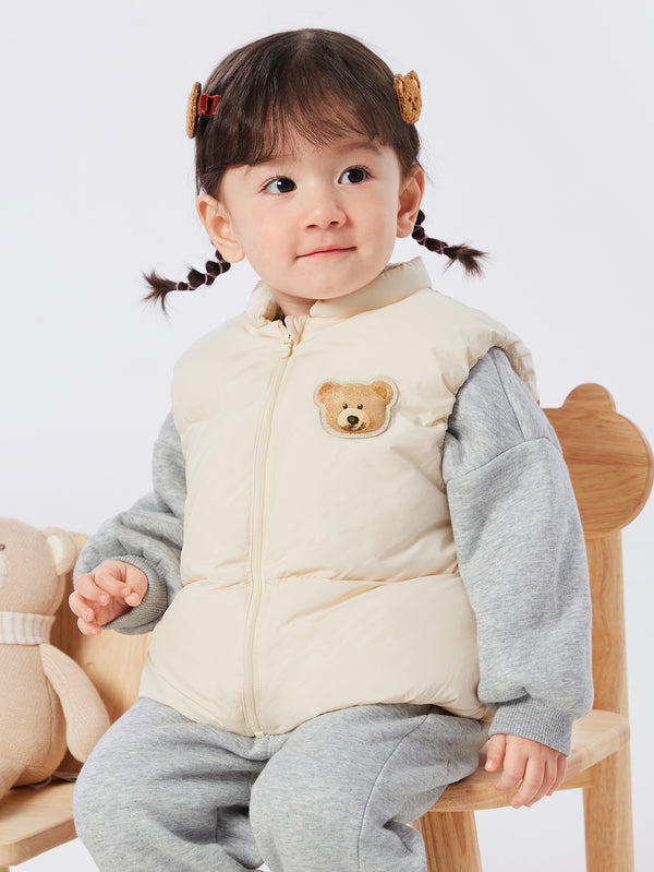 Unisex Baby Bear Woven Label Vest