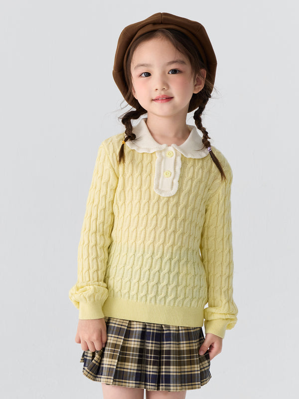 Pull ample en fourrure pour petite fille