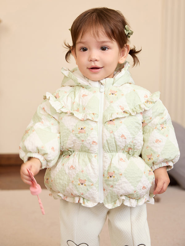 Unisex Baby Floral Version Warm Down Jacket