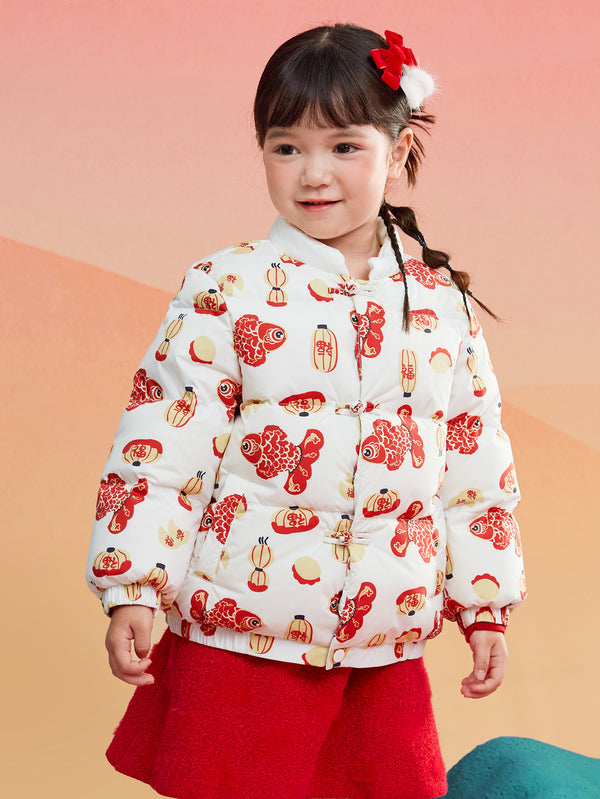 Unisex Toddler New Year Button Down Jacket