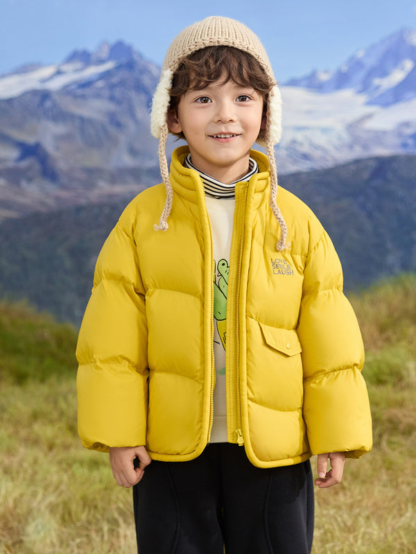 Unisex Toddler Dopamine Color Block Print Down Jacket