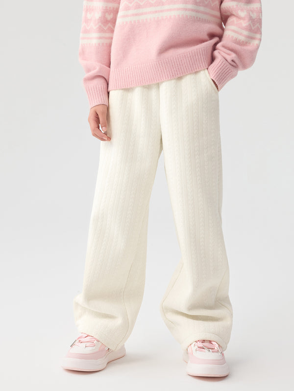 Girl Kid 3D Heart Straight Pants