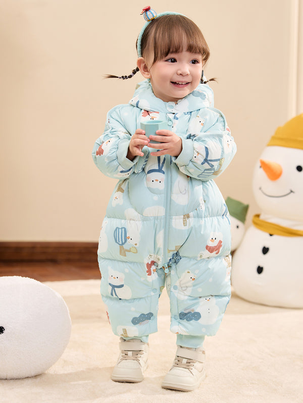 Unisex Baby Snowman Printed Outing Bodysuit